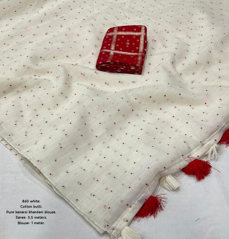 Vastrangan plain cotton butti saree price range for bulk orders